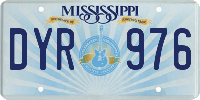 MS license plate DYR976