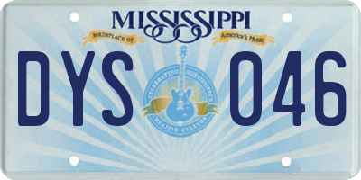 MS license plate DYS046