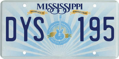 MS license plate DYS195