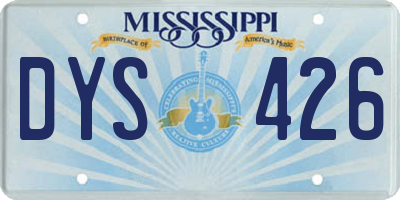 MS license plate DYS426