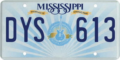 MS license plate DYS613