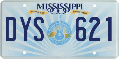 MS license plate DYS621