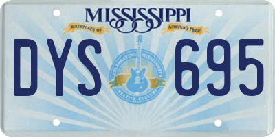 MS license plate DYS695