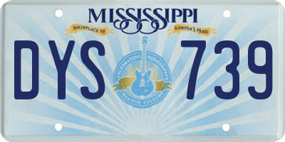 MS license plate DYS739