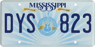 MS license plate DYS823