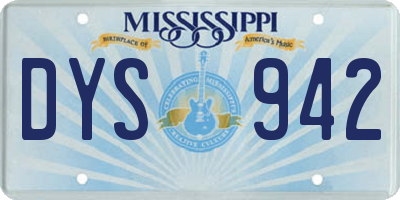 MS license plate DYS942