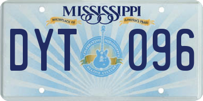 MS license plate DYT096