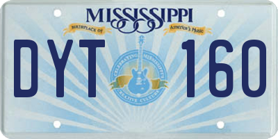 MS license plate DYT160