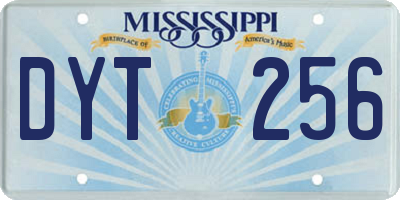 MS license plate DYT256