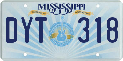 MS license plate DYT318
