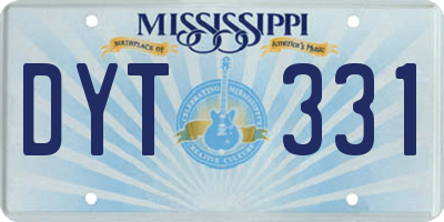 MS license plate DYT331