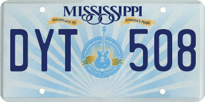 MS license plate DYT508