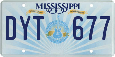 MS license plate DYT677