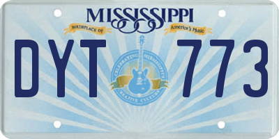 MS license plate DYT773