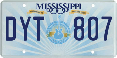 MS license plate DYT807