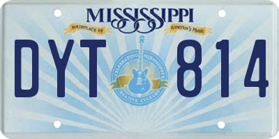 MS license plate DYT814