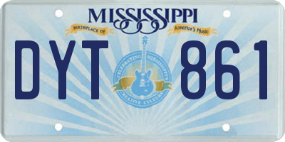 MS license plate DYT861