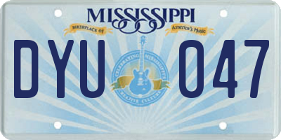 MS license plate DYU047