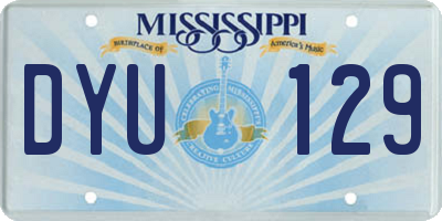 MS license plate DYU129
