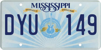 MS license plate DYU149