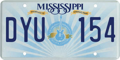 MS license plate DYU154