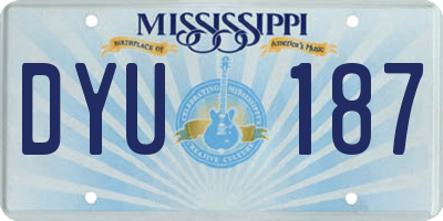 MS license plate DYU187