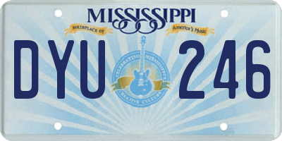 MS license plate DYU246