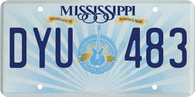 MS license plate DYU483