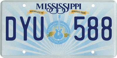 MS license plate DYU588