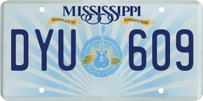 MS license plate DYU609