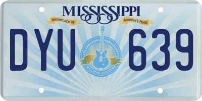 MS license plate DYU639