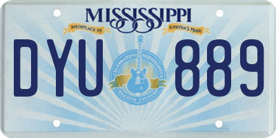 MS license plate DYU889