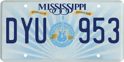 MS license plate DYU953