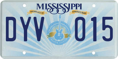MS license plate DYV015