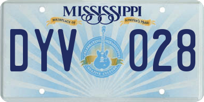 MS license plate DYV028