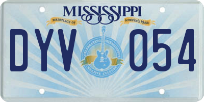 MS license plate DYV054