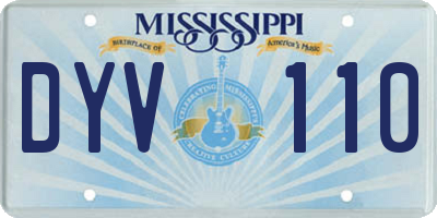 MS license plate DYV110