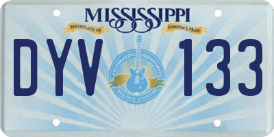 MS license plate DYV133