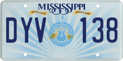 MS license plate DYV138