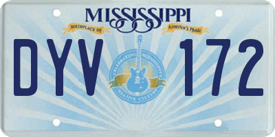 MS license plate DYV172