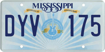 MS license plate DYV175
