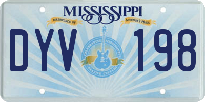MS license plate DYV198