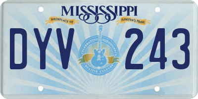MS license plate DYV243