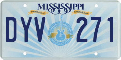 MS license plate DYV271