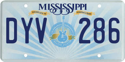 MS license plate DYV286