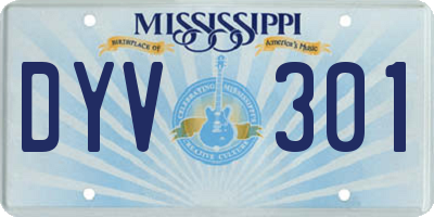 MS license plate DYV301