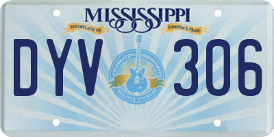 MS license plate DYV306