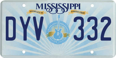 MS license plate DYV332