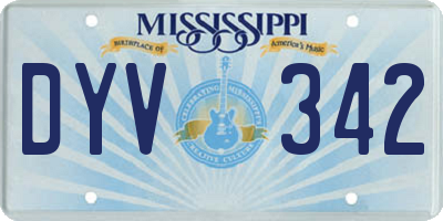 MS license plate DYV342