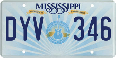 MS license plate DYV346